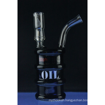 Black Oil Barrel Rig Hookah Glass Smoking Water Pipe (ES-GB-559)